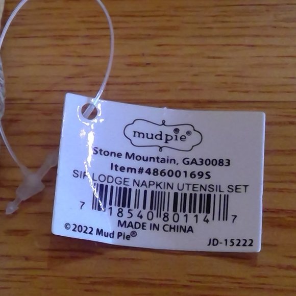 Mud Pie Sip Napkins in Basket and corkscrew opener with deer - Picture 3 of 7